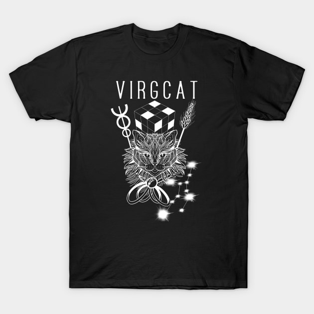Zodiacat - a zodiac cattery: virgo T-Shirt by Blacklinesw9